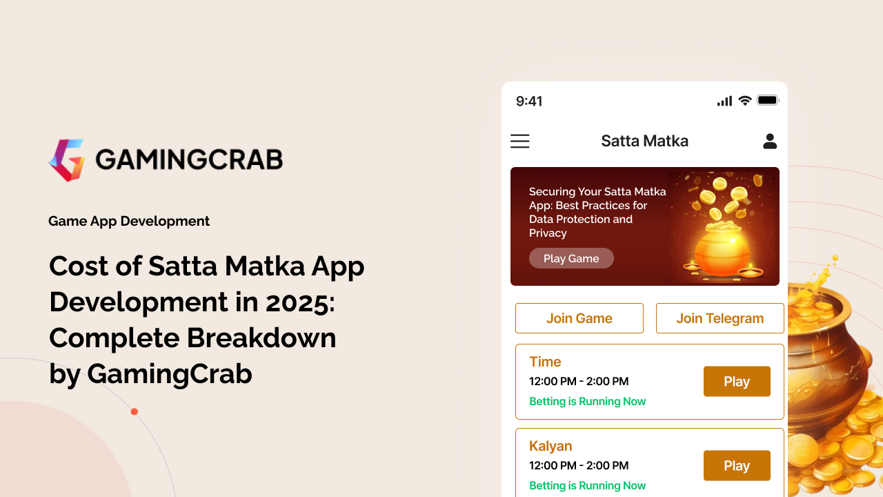 Satta Matka App Development Cost in 2025 | GamingCrab